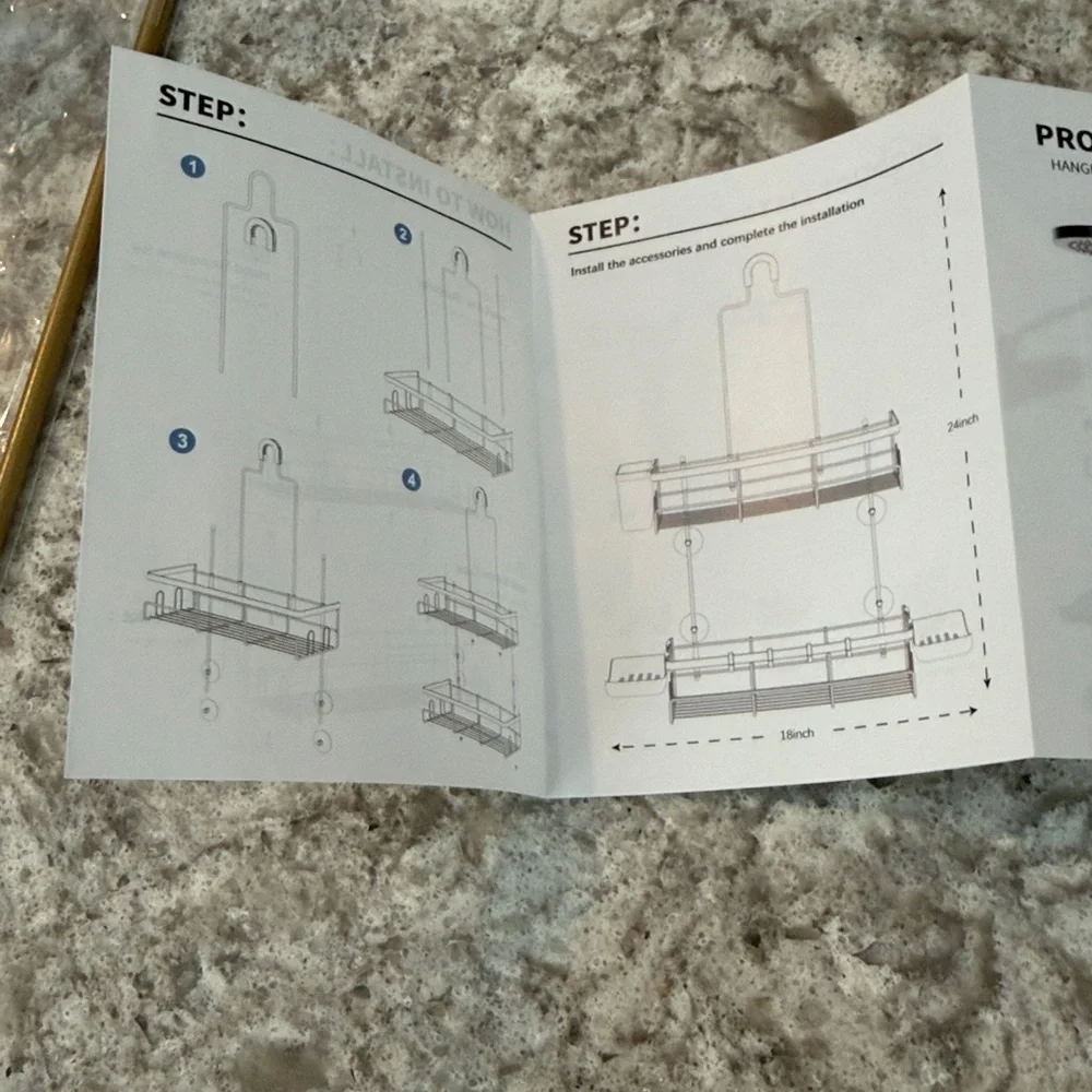 NWT! Gold Shower Caddy